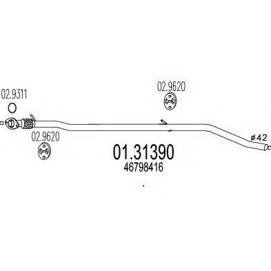 MTS 0131390 Передглушувач вихлопних газів