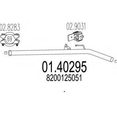 MTS 0140295 Труба вихлопного газу