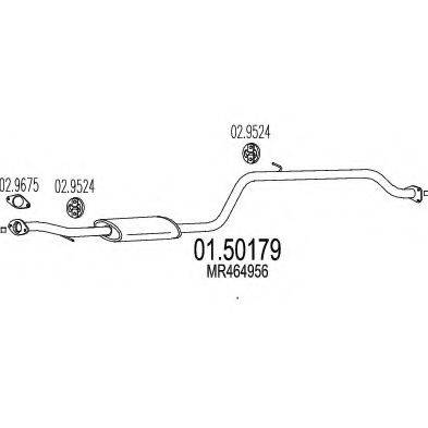 MTS 0150179 Середній глушник вихлопних газів