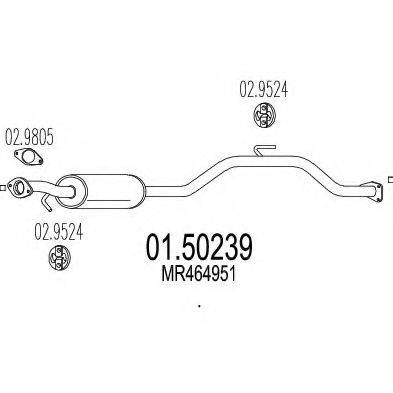 MTS 0150239 Середній глушник вихлопних газів