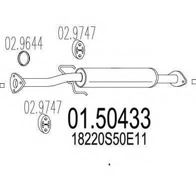 MTS 0150433 Середній глушник вихлопних газів