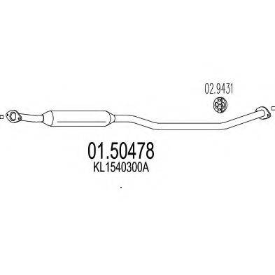 MTS 0150478 Середній глушник вихлопних газів