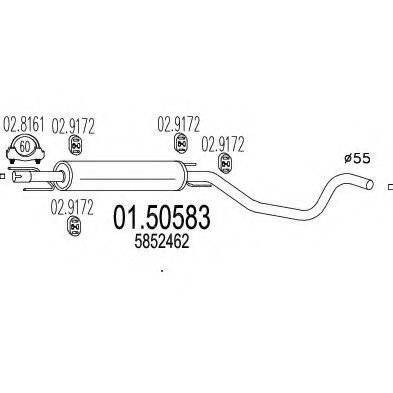 MTS 0150583 Середній глушник вихлопних газів