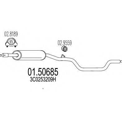 MTS 0150685 Середній глушник вихлопних газів