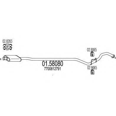 MTS 0158080 Середній глушник вихлопних газів