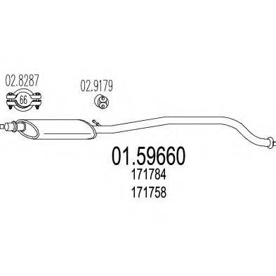 MTS 0159660 Середній глушник вихлопних газів