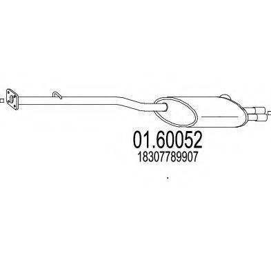 MTS 0160052 Глушник вихлопних газів кінцевий