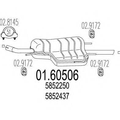 MTS 0160506 Глушник вихлопних газів кінцевий