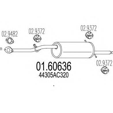 MTS 0160636 Глушник вихлопних газів кінцевий