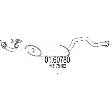 MTS 0160780 Глушник вихлопних газів кінцевий