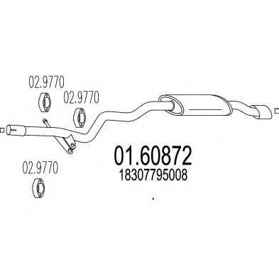 MTS 0160872 Глушник вихлопних газів кінцевий