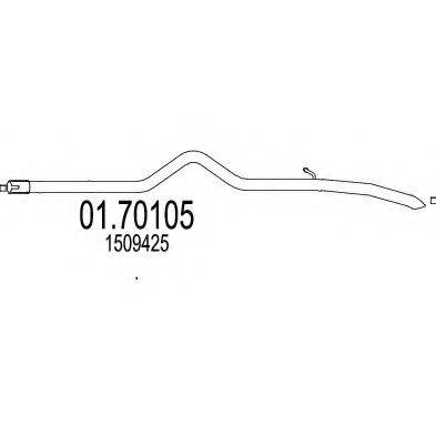 MTS 0170105 Труба вихлопного газу