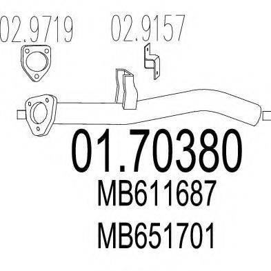 MTS 0170380 Труба вихлопного газу