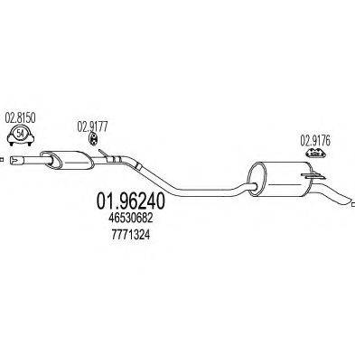 MTS 0196240 Глушник вихлопних газів кінцевий