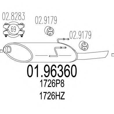 MTS 0196360 Глушник вихлопних газів кінцевий
