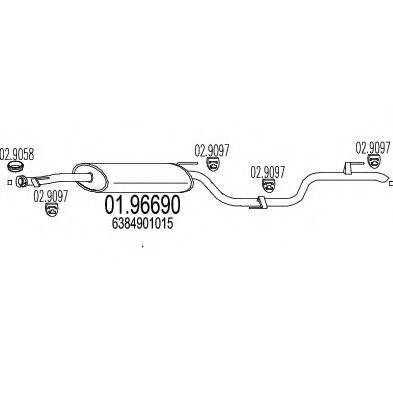 MTS 0196690 Глушник вихлопних газів кінцевий