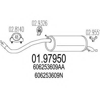 MTS 0197950 Глушник вихлопних газів кінцевий