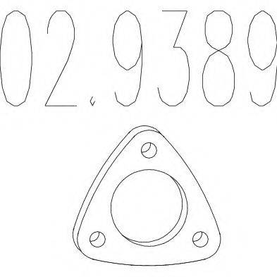 MTS 029389 Прокладка, труба вихлопного газу