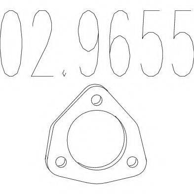 MTS 029655 Прокладка, труба вихлопного газу