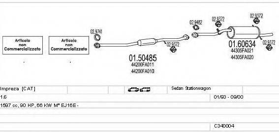 MTS C340004004856 Система випуску ОГ