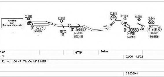 MTS C390204008799 Система випуску ОГ