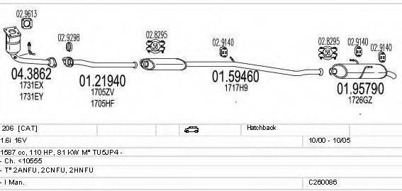 MTS C260086005971 Система випуску ОГ