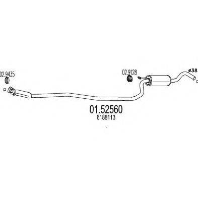 MTS 0152560 Середній глушник вихлопних газів