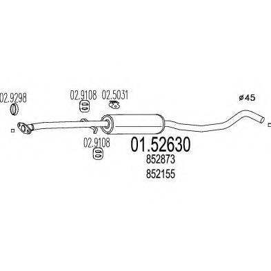 MTS 0152630 Середній глушник вихлопних газів