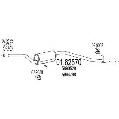 MTS 0162570 Глушник вихлопних газів кінцевий