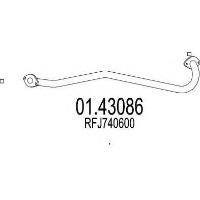 MTS 0143086 Труба вихлопного газу