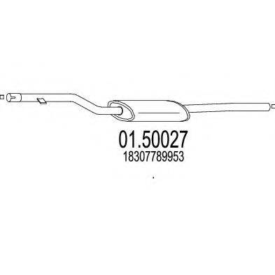 MTS 0150027 Середній глушник вихлопних газів