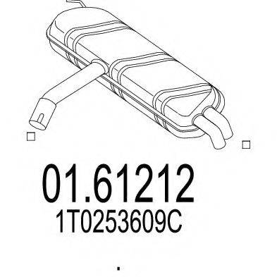 MTS 0161212 Глушник вихлопних газів кінцевий