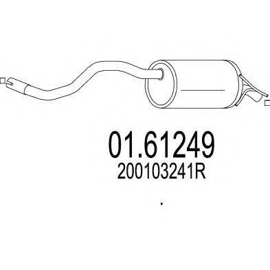 MTS 0161249 Глушник вихлопних газів кінцевий