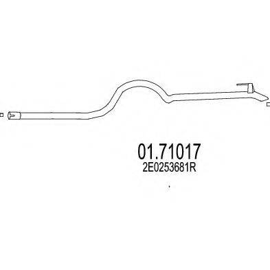 MTS 0171017 Труба вихлопного газу