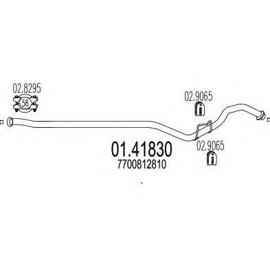 MTS 0141830 Труба вихлопного газу