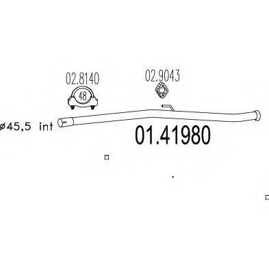 MTS 0141980 Труба вихлопного газу