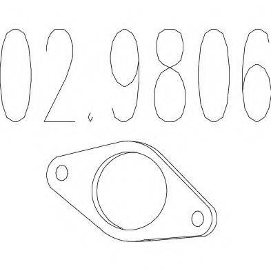 MTS 029806 Прокладка, труба вихлопного газу