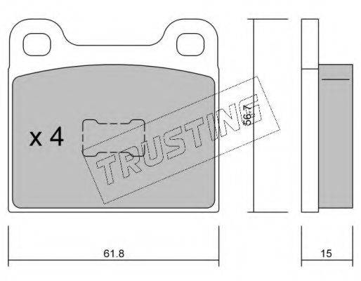 TRUSTING 0110 Комплект гальмівних колодок, дискове гальмо