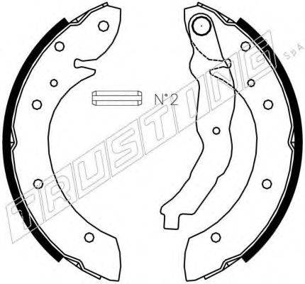 TRUSTING 019025 Комплект гальмівних колодок