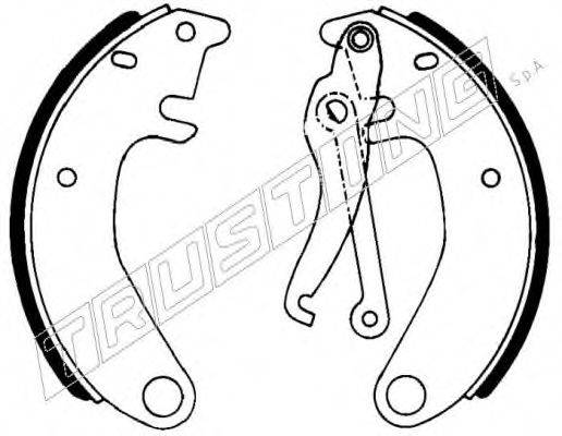 TRUSTING 022025 Комплект гальмівних колодок