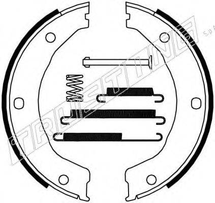 TRUSTING 040158K Комплект гальмівних колодок, стоянкова гальмівна система