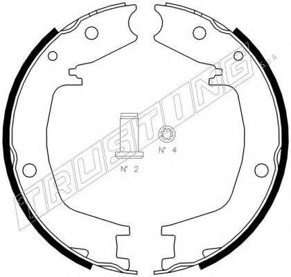 TRUSTING 046215 Комплект гальмівних колодок, стоянкова гальмівна система