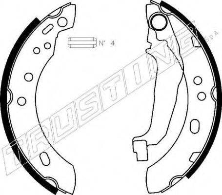TRUSTING 067185 Комплект гальмівних колодок