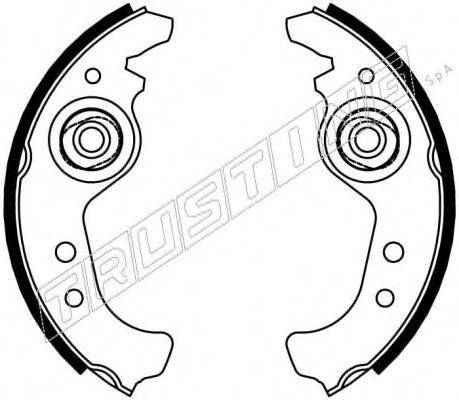 TRUSTING 7002 Комплект гальмівних колодок
