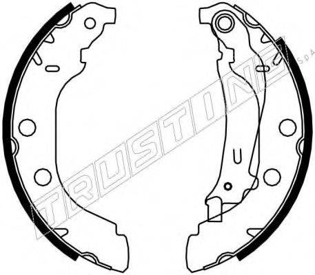 TRUSTING 7163 Комплект гальмівних колодок