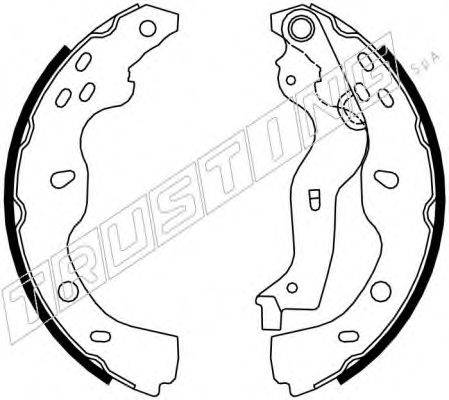 TRUSTING 7301 Комплект гальмівних колодок