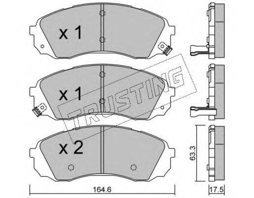TRUSTING 8010 Комплект гальмівних колодок, дискове гальмо