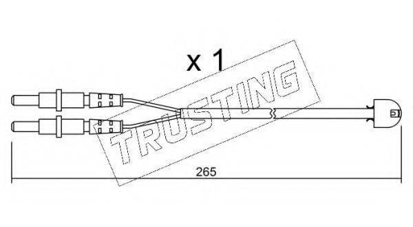 TRUSTING SU053 Сигналізатор, знос гальмівних колодок