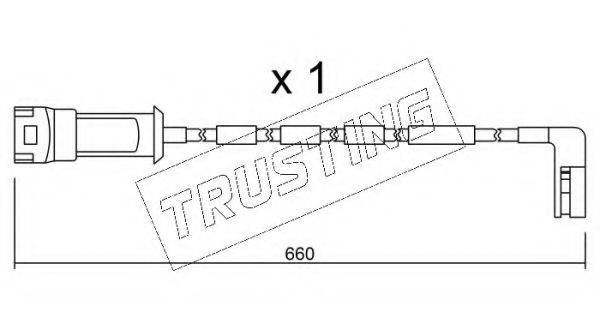 TRUSTING SU082 Сигналізатор, знос гальмівних колодок