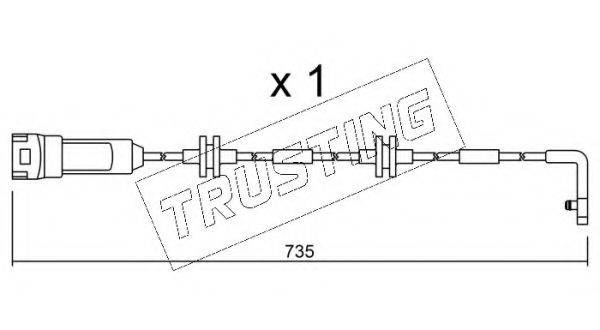 TRUSTING SU144 Сигналізатор, знос гальмівних колодок